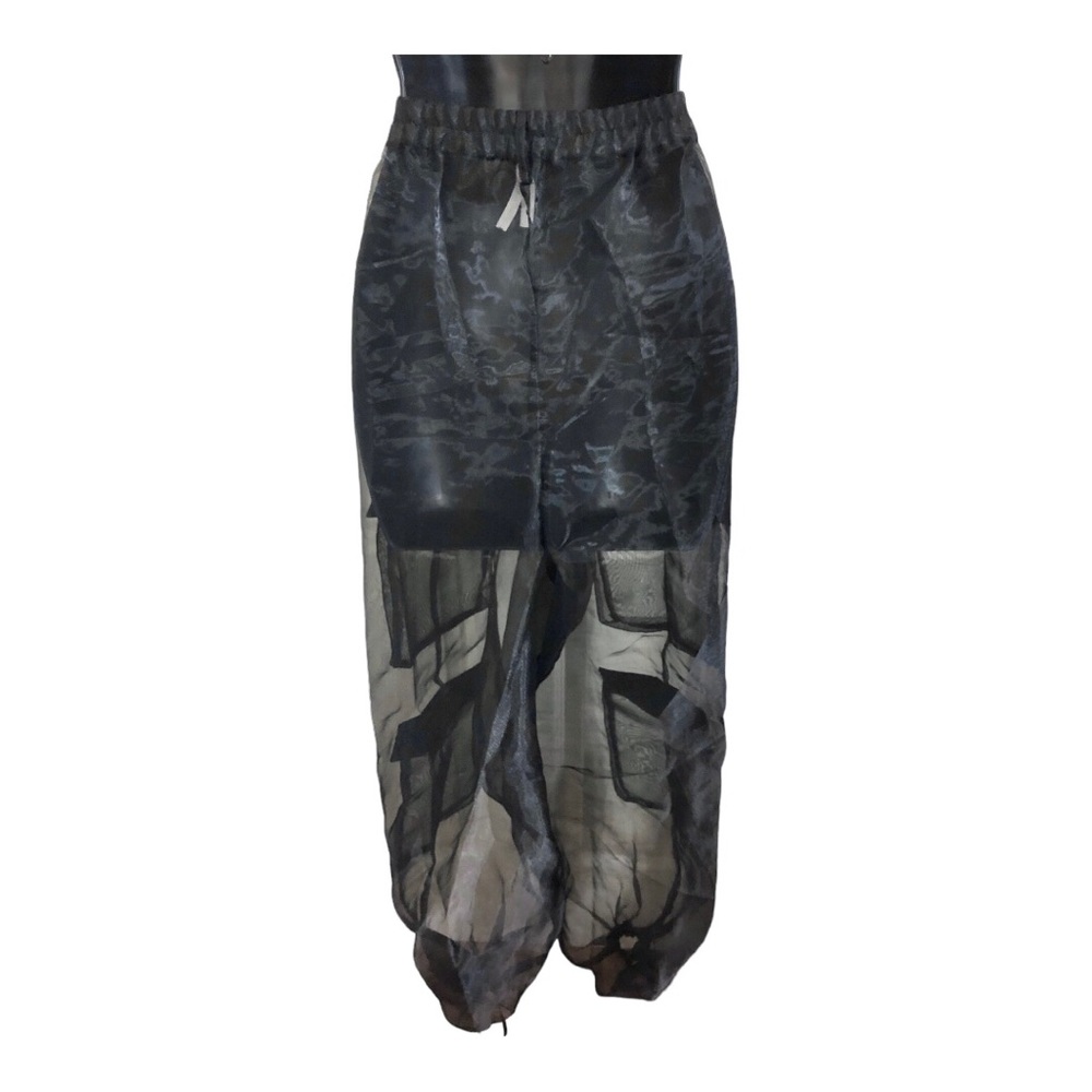Sheer Black Cargo Harem Pants - Picture 6 of 16